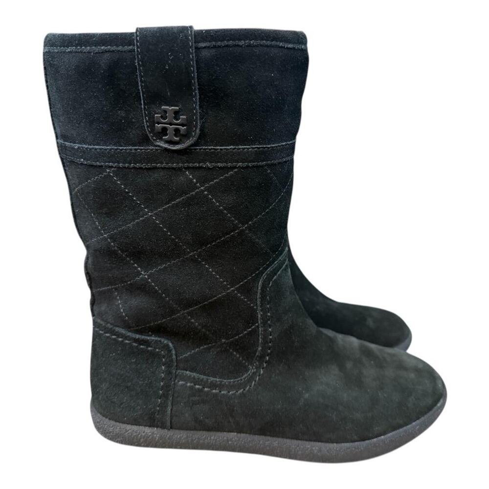 Tory Burch Alana Black Shearling Lined Suede Boot Boot Women size 6